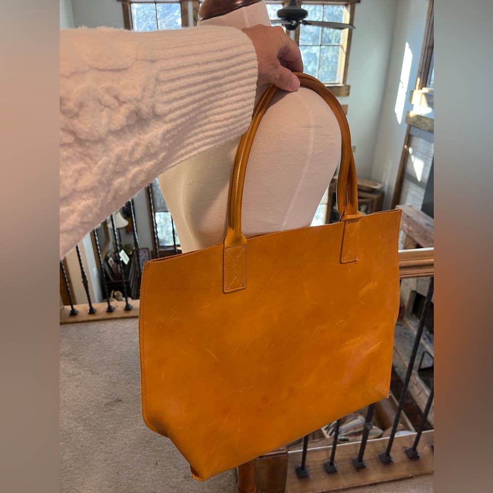 Bubo Handmade Large Everyday Leather Tote w/ Tassel Bag Purse
